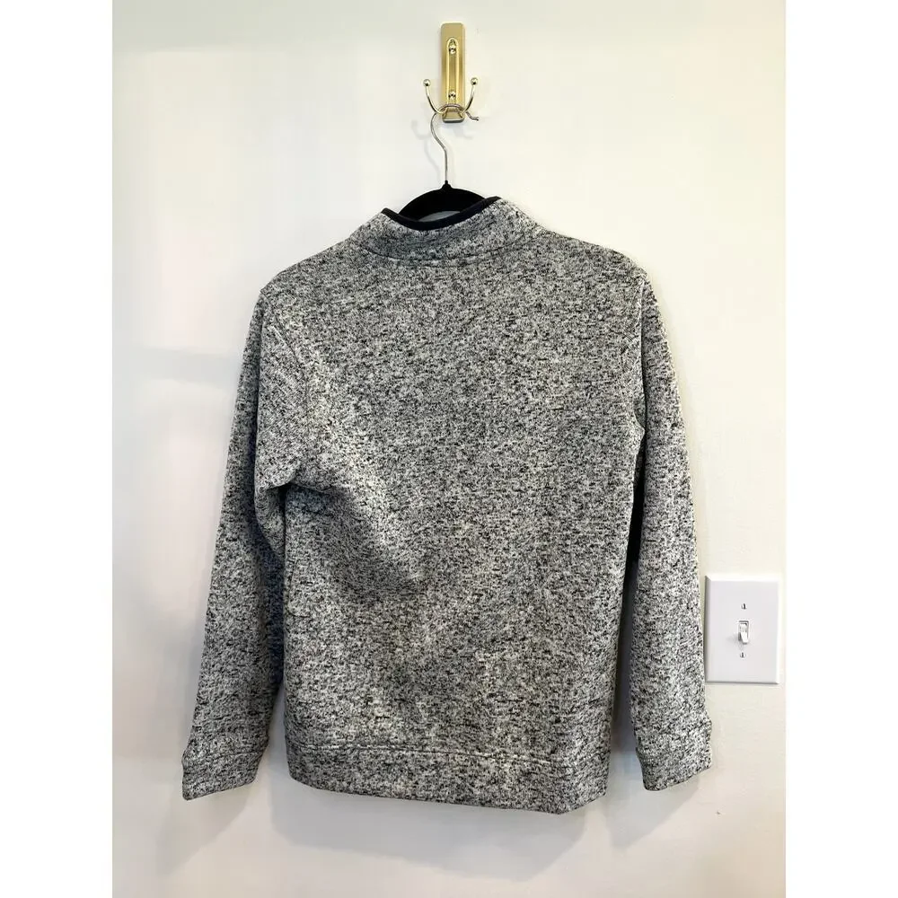 Eddie Bauer Men’s Radiator Fleece Snap Mock Pullover Gray Marled Size Small